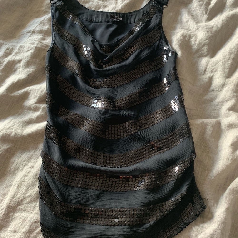 XXI Black sequin top